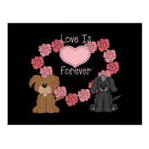 Love Dogs Forever Postcard