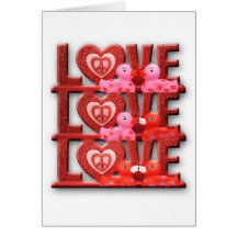 Love Duckies (Blank) Greeting Card