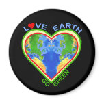 LOVE EARTH - GO GREEN magnets