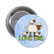 love ewe pinback button