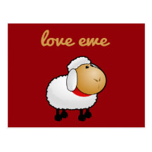 Love Ewe (you) Postcard
