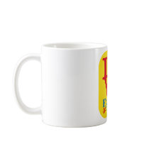 LOVE FALLES YELLOW STAMP TAZA DE CAFÉ