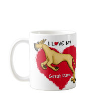 Love Fawn Great Dane Mug