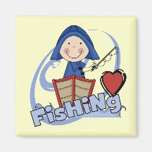 Love Fishing - Boy Tshirts and Gifts Refrigerator Magnets