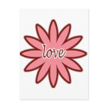 Love Flower design Valentines Day postcards