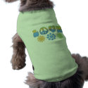 Love Flower Hippie Tees - Blue pet clothing