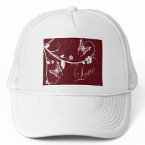 Love flowers trucker hat