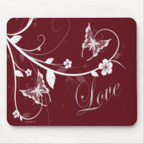 Love flowers mouse pad