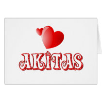 Love for Akitas Cards