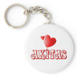 Love for Akitas Key Chains