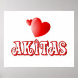 Love for Akitas Poster