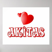 Love for Akitas Poster