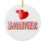 Love for Bloodhounds Christmas Tree Ornaments