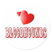 Love for Bloodhounds Round Sticker