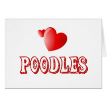Love for Poodles Greeting Card
