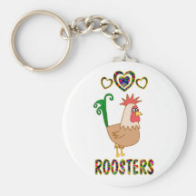Love for Roosters Keychain