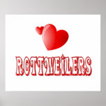 Love for Rottweilers Poster