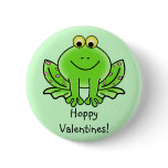 Love Frog Funny Greeting: Hoppy Valentine's Day buttons