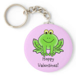 Love Frog Funny Greeting: Hoppy Valentine's Day keychains