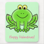 Love Frog Funny Greeting: Hoppy Valentine's Day mousepads