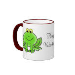 Love Frog Funny Greeting: Hoppy Valentine's Day mugs
