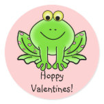 Love Frog Funny Greeting: Hoppy Valentine's Day stickers