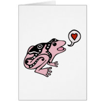 Love Frog Valentine Greeting Card