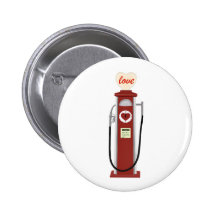 Love Gas Pump Pinback Buttons