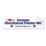 Love German Shorthaired Pointer Mix (Female Dog) bumper stickers
