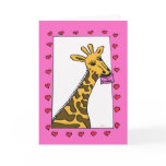 Love Giraffe Valentine Card