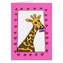 Love Giraffe Valentine Card