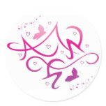 Love graffitti style stickers