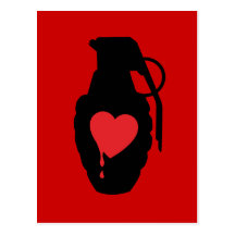 Love Grenade - Love is a Battlefield Post Cards