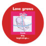 Love grows from tiny beginnings.. stickers