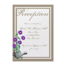 Love Grows Watering Can Wedding Reception Announcements