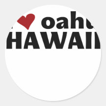 Love Hawaii Round Stickers