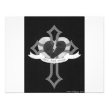 Love Heals Surely - Black & White Personalized Announcement