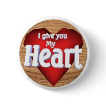 Love Heart Badge buttons