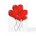 Love heart ballons - Customised cards