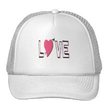 Love Heart Baseball Cap Trucker Hat