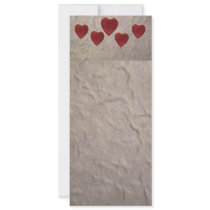 Love Heart Bookmark Invitations