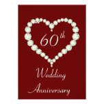 Love Heart Diamond Anniversary Invitation