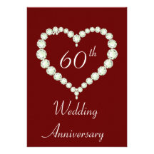 Love Heart Diamond Anniversary Invitation