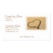 Love Heart Drawing Business Card business cards