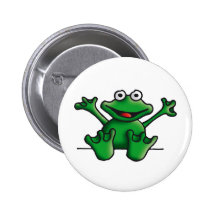 love heart frog anstecknadelbutton