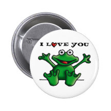 love heart frog buttons