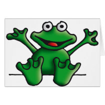 love heart frog grußkarten