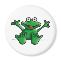 love heart frog magnete