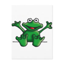 love heart frog postkarten