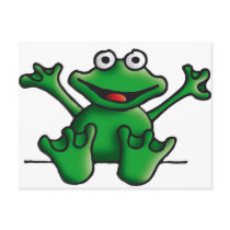 love heart frog postkarten